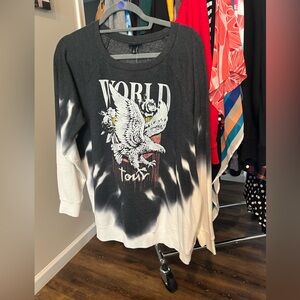 Torrid Black and White Graphic Sweatshirt